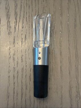 Rabbit Wine Pourer with Black Body and Silver Collar